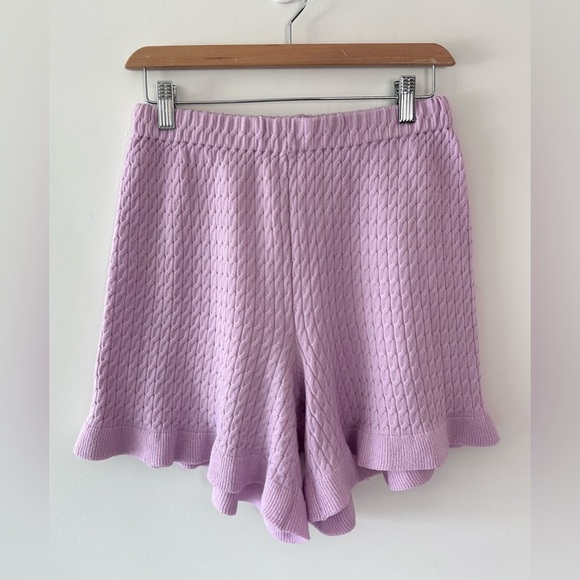 WAYF’98 Ribbed Knit Ruffle Shorts – Small - Picture 4 of 7